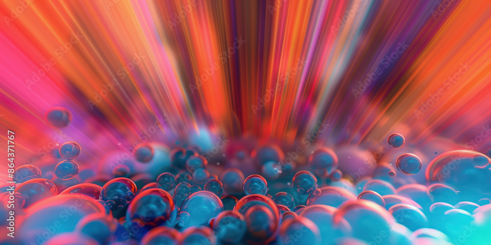 Poster abstract illustration of singularity concept. origin of life. space and science. background image. c