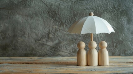 Guardians of Love Minimalist Family Security Stock Image