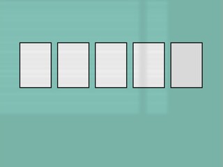 Minimal picture poster frame mockup on the wall with window shadow and leaves