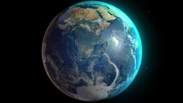 Realistic Earth Zoom to Countries from Space and Orbit Chile Version 4K 60 FPS