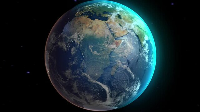 Realistic Earth Zoom to Countries from Space and Orbit Peru Version 4K 60 FPS