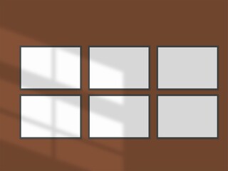 The frames are modern and stylish. The frames cast a small shadow