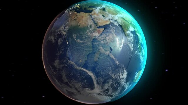 Realistic Earth Zoom to Countries from Space and Orbit Paraguay Version 4K 60 FPS