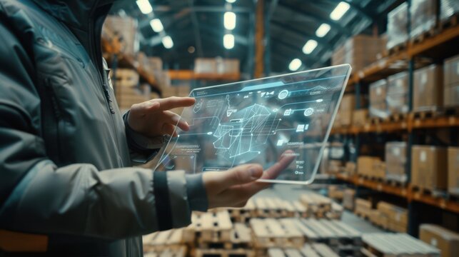 The futuristic warehouse technology