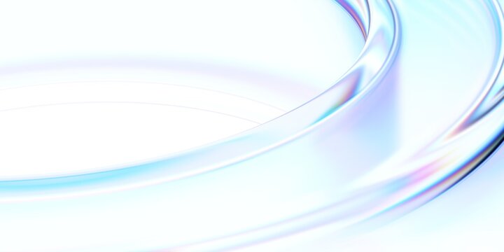 Abstract colorful shape, 3d render