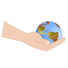 Original icon of the world in your hands