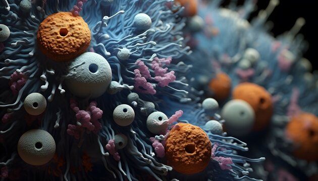 Graphic with herpes virus