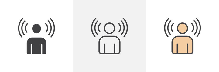 Brand awareness icon symbol collection on white background.