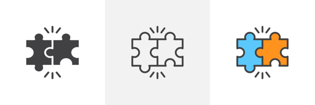 Compatibility icon symbol collection on white background.