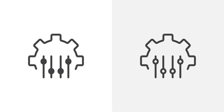 Mass customization icon symbol collection on white background.