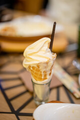 Vanilla ice cream cone