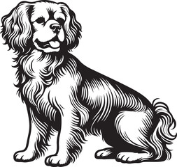 Unleashing Simplicity: A Dog Silhouette, Vector Illustration, Isolated