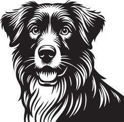 Unleashing Simplicity: A Dog Silhouette, Vector Illustration, Isolated