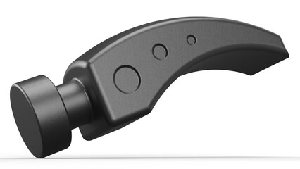 Iron Hammer head. Mechanical part design. 3d render. White background