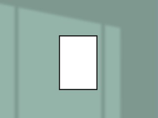 Empty frame on a wall mockup template blank picture frame