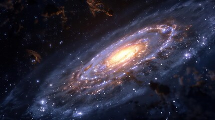 A bright, mysterious dark matter halo around a galaxy.