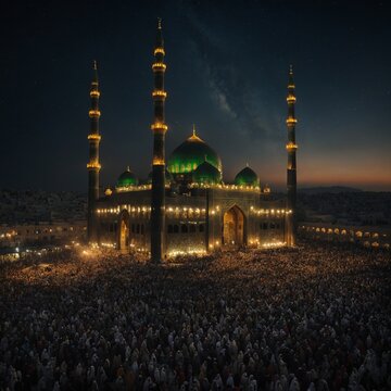 An artistic representation of Imam Hussain&rsquo;s (AS) shrin

