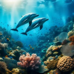 Obraz premium school of fish