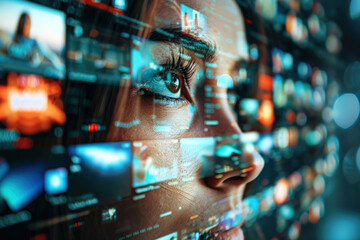 Endless entertainment choices for girl watching TV