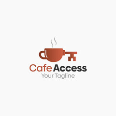 Cafe Access Logo Vector Template Design. Good for Business, Start up, Agency, and Organization