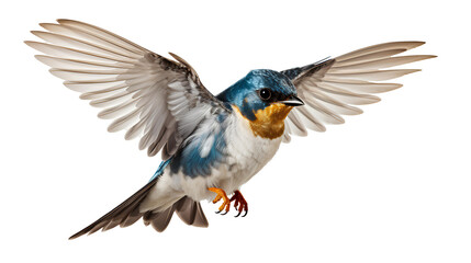 Swallows bird PNG. Martins bird PNG. Saw-wings bird isolated. Swallows bird flying with wings spread PNG