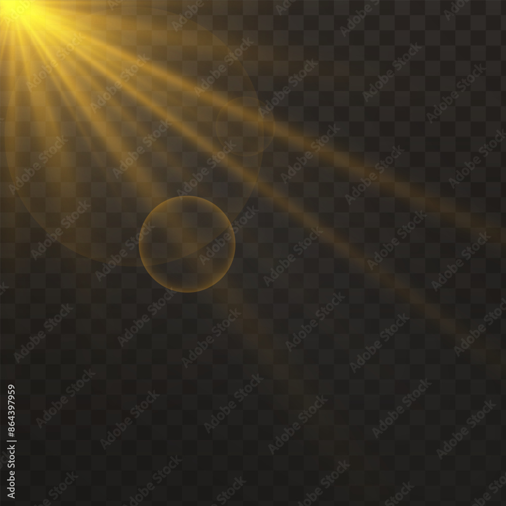 Poster vector transparent sunlight special lens flare light effect. lens flare light effect. sun flash with