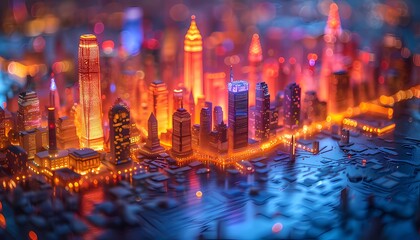 Digital Cities of North America, iconic US cities transformed into digital hubs with smart technologies and interconnected devices, urban digitalization and smart city initiatives
