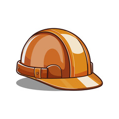 safety construction helmet composition with isolated. orange hard hat vector illustration. safety construction helmet vector illustration isolated on white background.