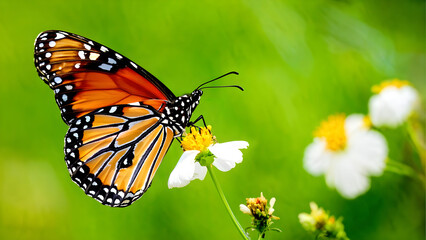 Fototapeta premium Close-Up of a Butterfly on a Flower