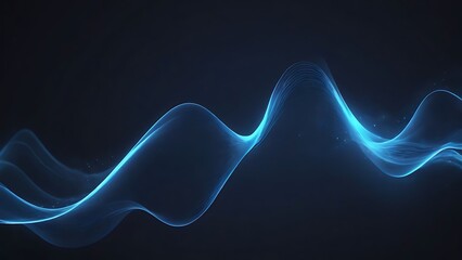 Abstract wavy blue gradient creative background.