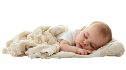 baby sleeping on a pillow