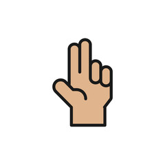 Collection of signature gestures with vector illustration