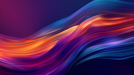 Abstract fluid 3D rendering of colorful shapes with smooth lines and iridescent colors, set against a dark background for a modern minimalist design.