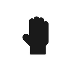 Collection of hand silhouettes isolated on white, Vector collection of human hands with different gestures, gesturing hands, black hand silhouettes, vector illustration