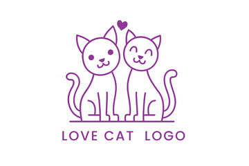 Dog and Cat Cute pet Logo Vector Sublimation Design