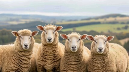 Fototapeta premium The group of sheep