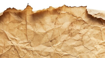 Aged brown paper background on white