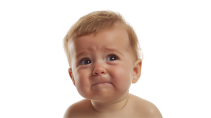 portrait of a crying baby