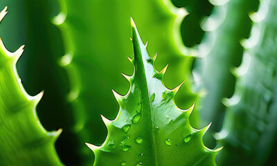 Aloe vera plant natural leaves.