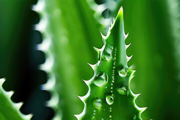 Aloe vera plant natural leaves.