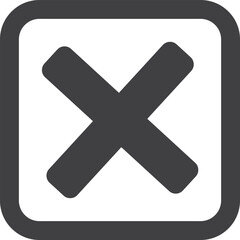 Obraz premium Cross mark icon