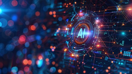 Obraz premium abstract minimalist tech banner design with 