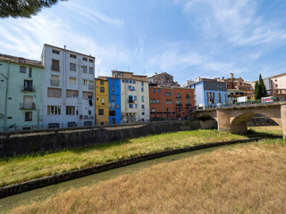 Fototapeta premium Urban view of the city of Barbastro, Huesca, Aragon. BARBASTRO