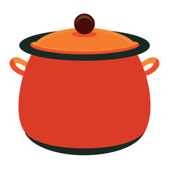         Large pot vector art illustration.
