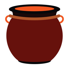         Large pot vector art illustration.
