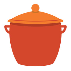        Large pot vector art illustration.
