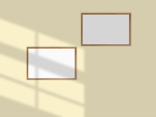 Portrait poster frame mockup with copy space