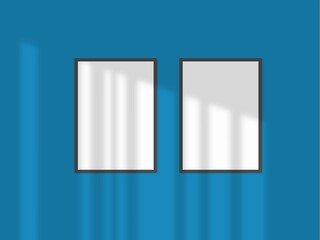 Picture poster frame isolated frame. Blank portfolio mockup