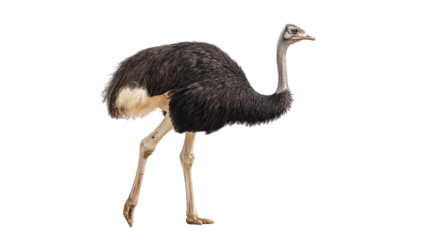 ostrich isolated on white background