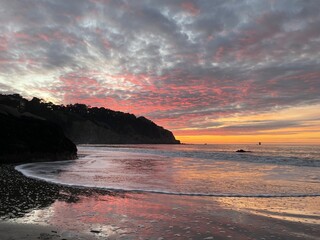 San Francisco Beach Sunset Bay Bridge